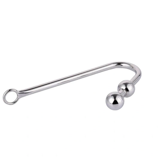 Anal Hooks Pleasurable Two Steel Stainless 4417 Balls Anal Hook 0306